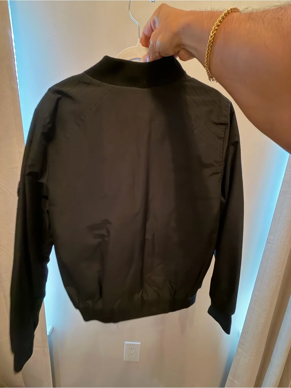 Urban Republic Black Men's Bomber Jacket with Zip Front